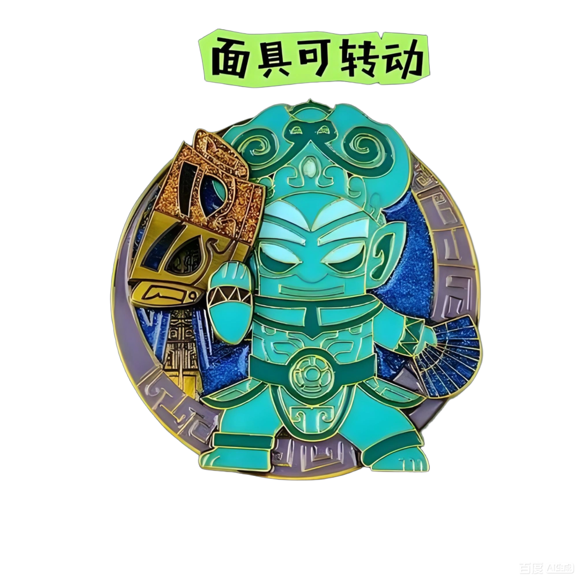 Metal 3D refrigerator magnets, souvenirs, Sichuan Province's popular Sanxingdui-themed cultural and creative tourism gifts featuring pandas.